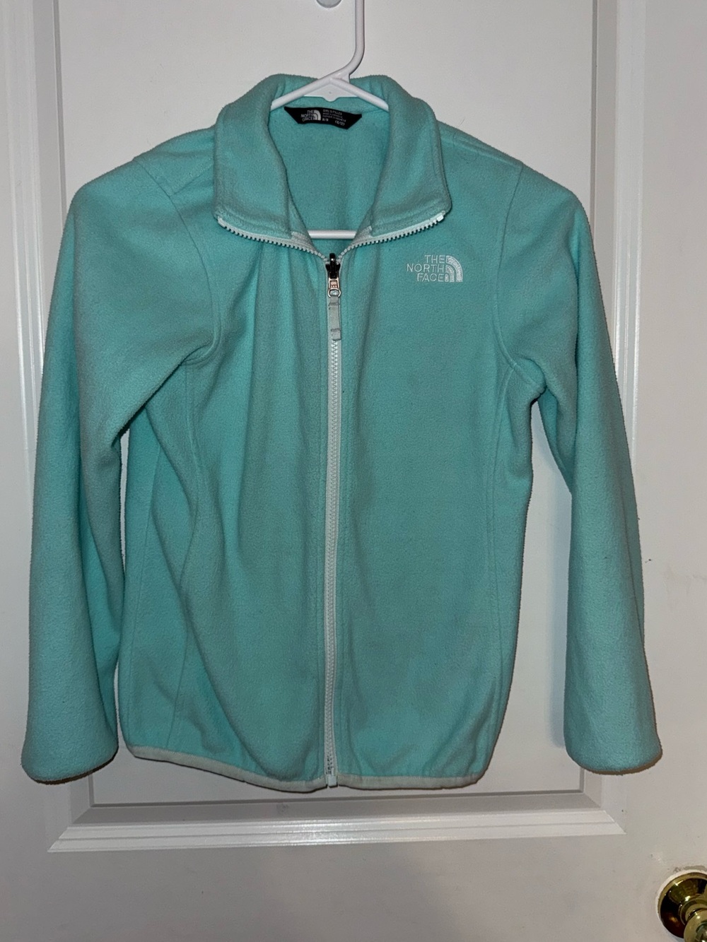 The North Face Girls' Light Aqua Fleece‎ Jacket - Full Zip Size 10/12